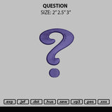 Question Emroidery File 6 sizes