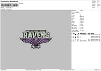 Ravens Embroidery File 6 sizes