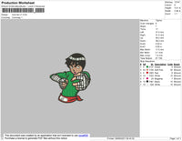 Rock Lee Drunk Embroidery