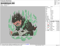 Rock Lee Mode Embroidery