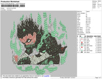 Rock Lee Mode Embroidery
