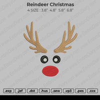 Reindeer Christmas Embroidery