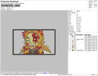 Rengoku Rectangle Embroidery