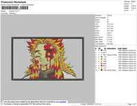 Rengoku Rectangle Embroidery