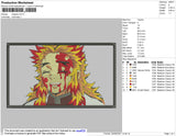 Rengoku Rectangle Embroidery