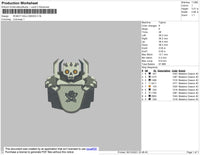Robot Halloween Embroidery