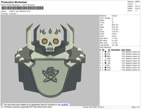 Robot Halloween Embroidery