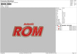 Rom Embroidery File 6 sizes
