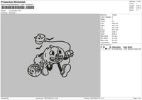 Run Pumpkin Embroidery File 6 sizes