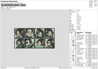 Sage Square Embroidery File 6 sizes