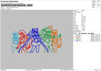 Sailorline Embroidery File 6 sizes