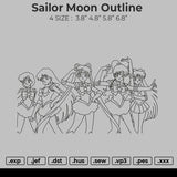 Sailor Moon Outline Embroidery
