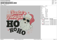 Santa Favorite Embroidery File 6 sizes
