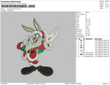 Santa Bugs Bunny Embroidery