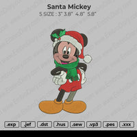 Santa Mickey Embroidery