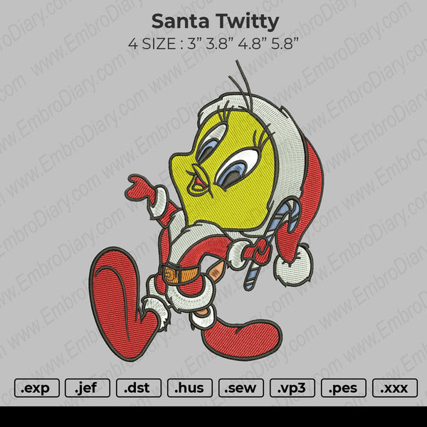 Santa Twitty Embroidery