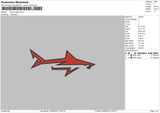 Shark Clipart Embroidery File 6 sizes