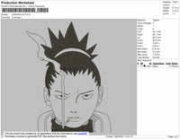 Shikamaru Outline Embroidery