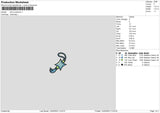 Shiny Pokemon Embroiery File 6 sizes