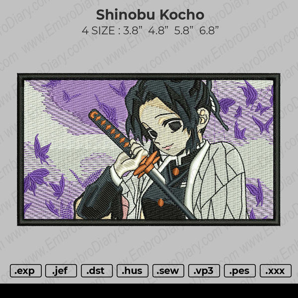 shinobu kocho Rectangle Embroidery