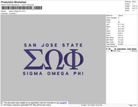 Sigma Omega Phi Embroidery