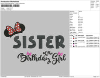 Mickey Sister Embroidery
