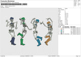 Skeleton Dancing v2 Embroidery