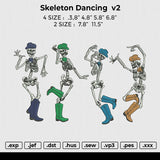 Skeleton Dancing v2 Embroidery