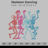 Skeleton Dancing Embroidery