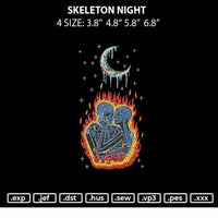 Skeleton Night Embroidery
