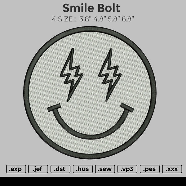 Smile Bolt Embroidery