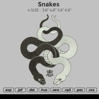 Snakes Embroidery