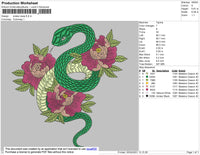 Snake Rose Embroidery
