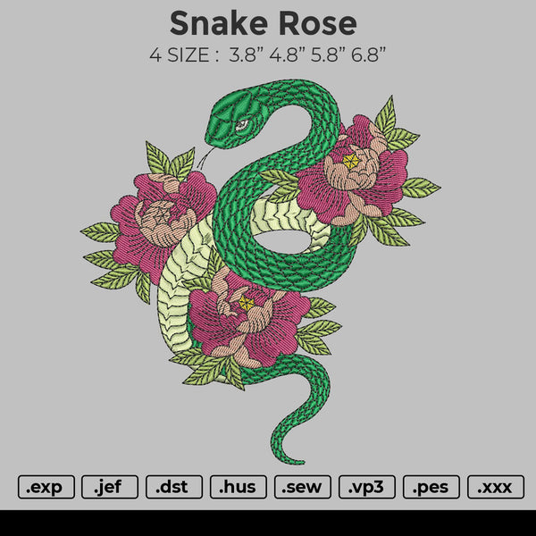 Snake Rose Embroidery