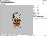 Snoopy Pumpkin Embroidery