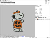 Snoopy Pumpkin Embroidery