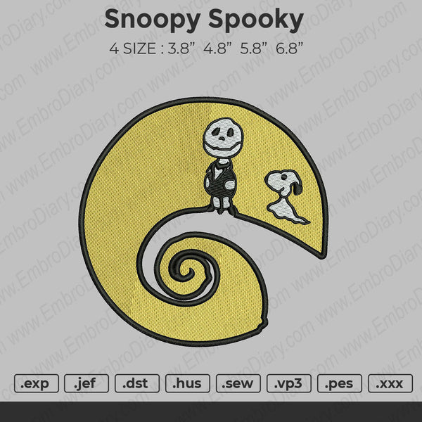 Snoopy Spooky Embroidery