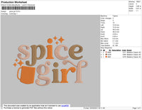 Spice Girl Embroidery