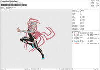 Spider Gwen Embroidery File 6 size