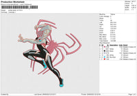 Spider Gwen Embroidery File 6 size