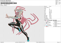 Spider Gwen Embroidery File 6 size