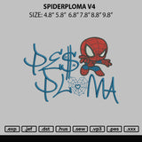 Spiderploma V2 Embroidery File 6 sizes