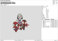 Spidey Chibbi Embroidery File 6 sizes