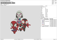 Spidey Chibbi Embroidery File 6 sizes
