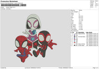 Spidey Chibbi Embroidery File 6 sizes