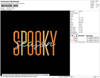 Spooky Text Embroidery