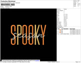 Spooky Text Embroidery