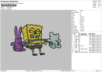 Spongeb Rabbit Embroidery File 6 sizes