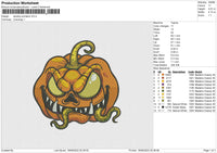 Spooky Pumpkin Embroidery