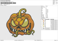 Spooky Pumpkin Embroidery
